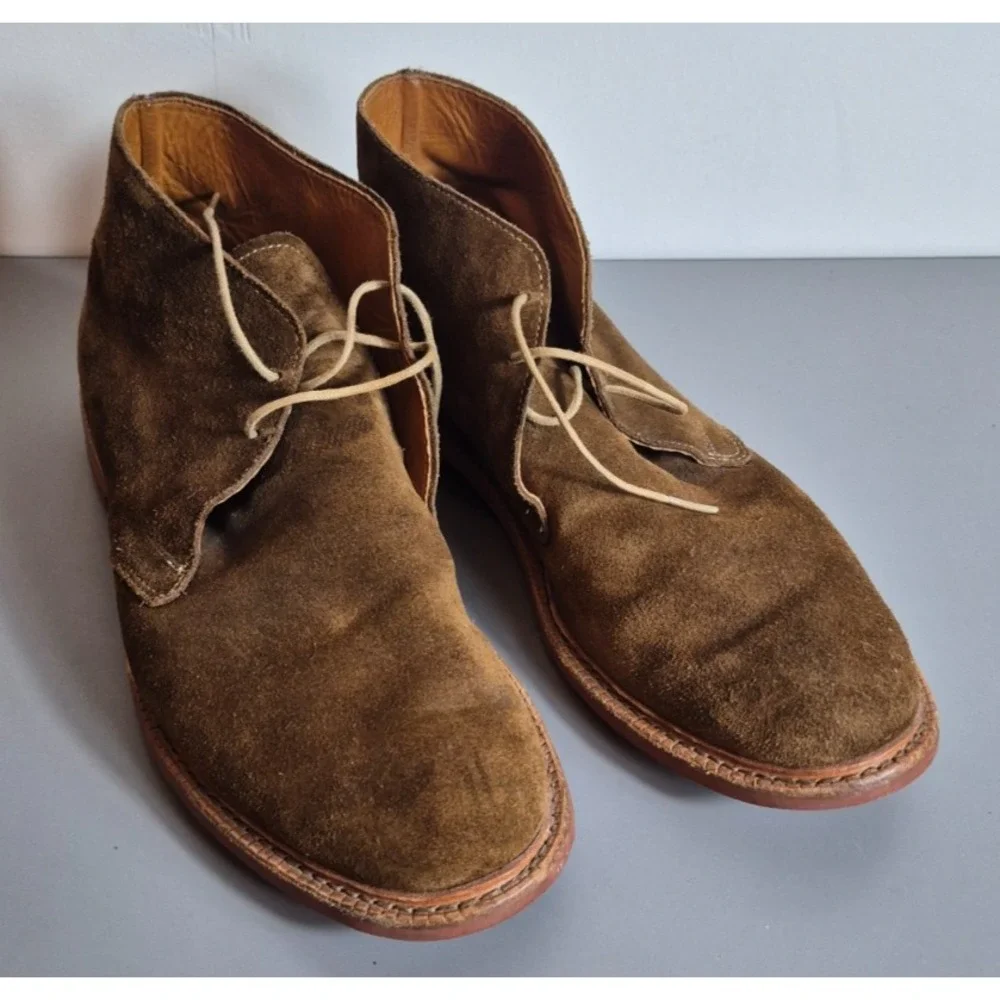Allen Edmonds Mens Gobi Brown Suede Chukka Boots 11.5 D